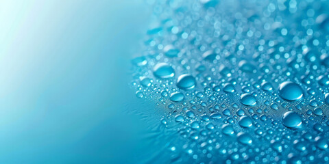  water droplets on a blue background, water texture surface, water drop texture on blue background