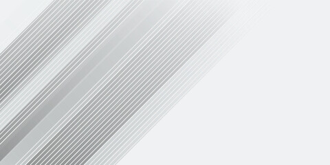 Obraz premium White geometric abstract background overlap layer on bright space with lines effect decoration. Modern graphic design element circles style concept for banner, flyer, vector modern grey background