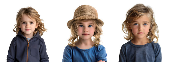 Portrait of children wearing fashionable clothes
