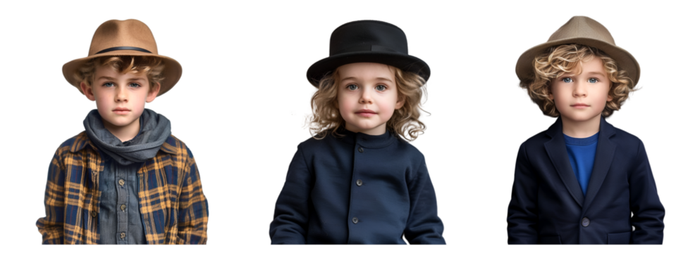 Portrait of children wearing fashionable clothes
