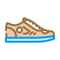 skate shoes streetwear cloth fashion color icon vector. skate shoes streetwear cloth fashion sign. isolated symbol illustration