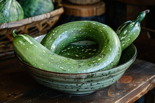 The serpent-shaped squash is a well-liked ingredient in the dishes of southern and southeastern Asian countries.