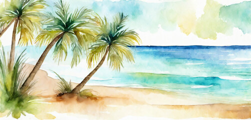Tropical beach artwork