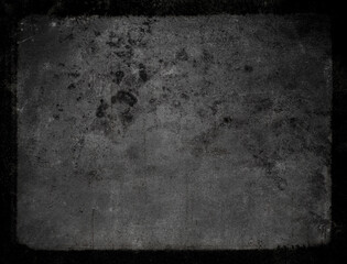 Dark grunge obsolete background, Scary Horror texture with black frame and space for your design