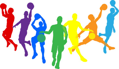 Basketball Silhouette Players Player Silhouettes