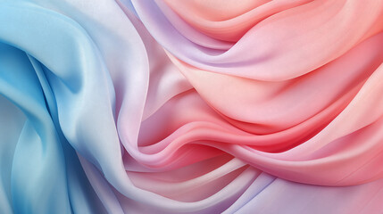 Fondo abstracto de tela satinada con suaves ondas pastel. Colores degradados. Para el diseño de...