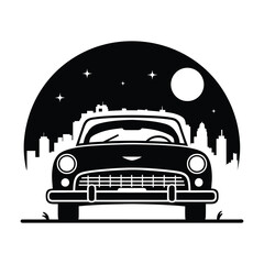 car icon isolate on a white background, vector illustration