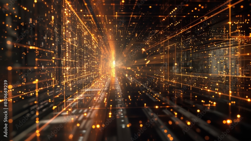 Aufkleber A captivating journey through data, with lines and nodes guiding the viewer through a labyrinth of information.
