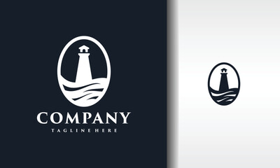 silhouette of lighthouse logo