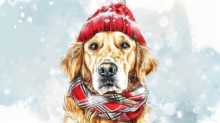 Poster with a positive dog friendly message. Hand drawn.