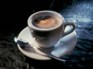 Expresso coffee cup with spoon