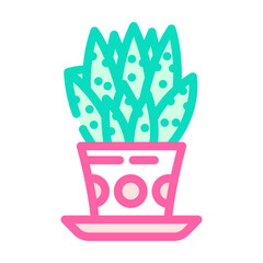 succulents urban gardening color icon vector. succulents urban gardening sign. isolated symbol illustration