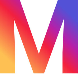 Instagram Alphabet Gradient Letter M Instagram Posts Typeface Gradient Instagram Style Alphabet