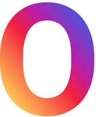  Instagram Alphabet Gradient Letter O Instagram Posts Typeface Gradient Instagram Style Alphabe