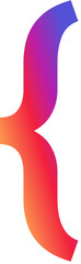  Instagram Left Curly Bracket Instagram App Gradient Characters Vibrant Typography Accen