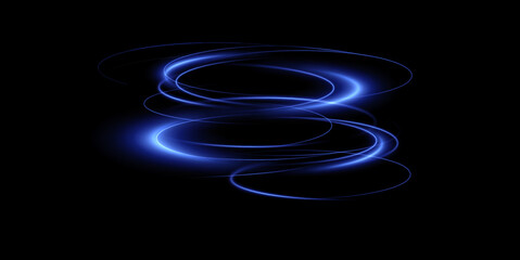 Light blue Twirl. Curve light effect of neon line. Luminous blue circle. Light neon pedistal, podium, platform, table. Vector PNG. Vector illustration	
