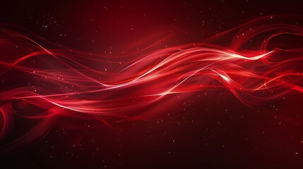 Obraz premium red abstract background with blurred magic neon light curved lines