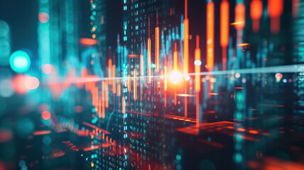 Stock market forex trading graph candlestick chart suitable financial investment concept