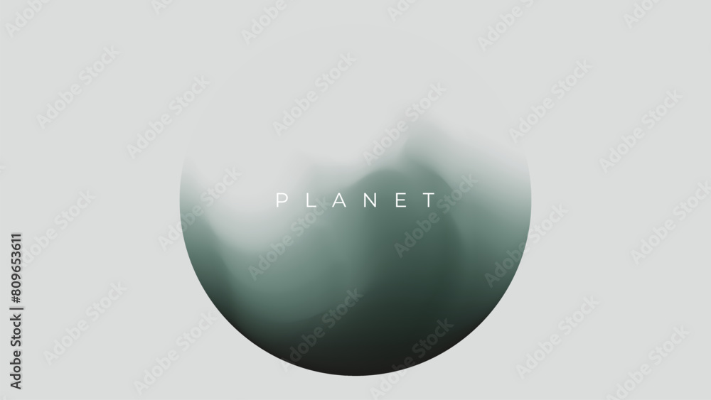 Aufkleber planet. defocused sphere. color gradients. blurred color round shape for creative graphic design. ve