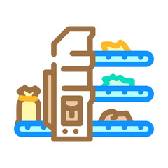 material recovery facility mrf color icon vector. material recovery facility mrf sign. isolated symbol illustration