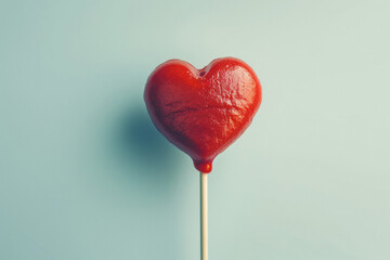 heart shape sweet lollypop or candy