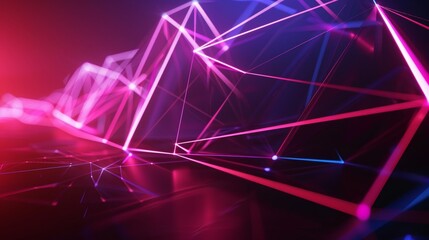 Futuristic Neon Background with Science Theme Generative AI