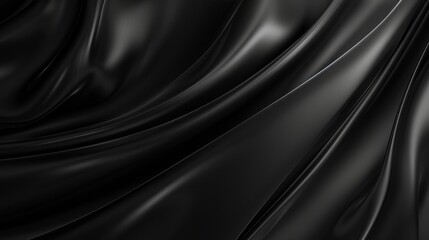 Smooth Blurred Black Background Image Generative AI