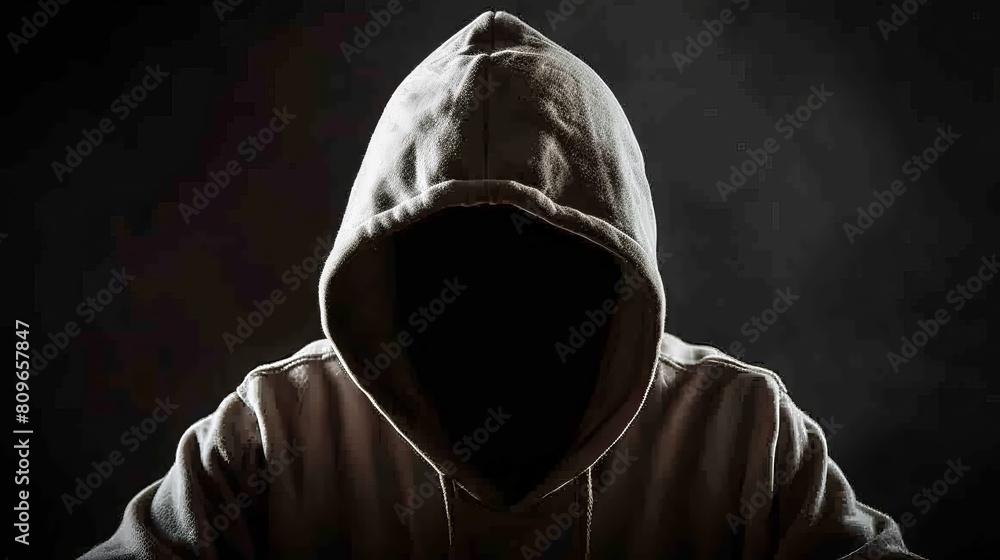 Poster a person in a hoodie hacks computer networks.