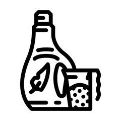 fabric care dry cleaning line icon vector. fabric care dry cleaning sign. isolated contour symbol black illustration