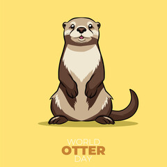 vector graphic of World Otter Day good for World Otter Day celebration.