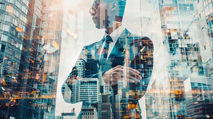 A successful business launch with a contemporary collage concept.