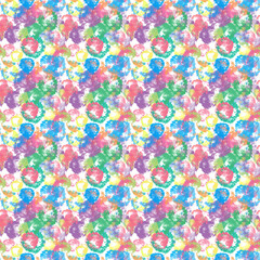 Colorful undefine shape dots, seamless pattern illustration.