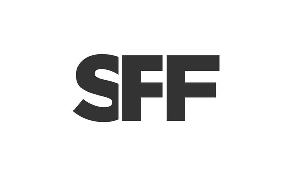 SFF logo design template with strong and modern bold text. Initial based vector logotype featuring simple and minimal typography. Trendy company identity.