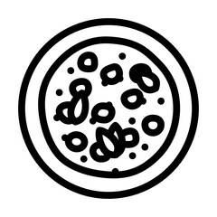 chana masala indian cuisine line icon vector. chana masala indian cuisine sign. isolated contour symbol black illustration