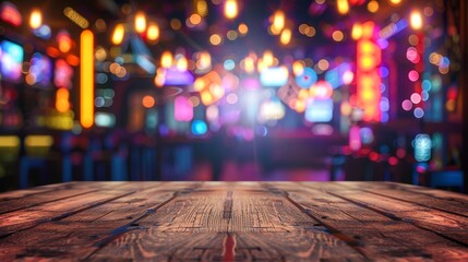 Modern Nightlife Setting with Empty Table Generative AI