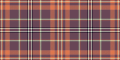 Obraz premium Grungy background vector textile, duvet seamless pattern fabric. Idea texture tartan check plaid in pink and orange colors.
