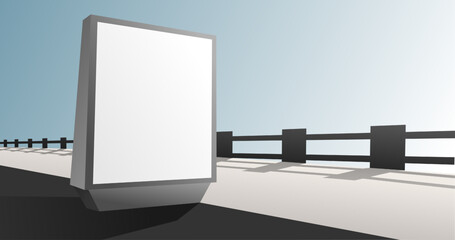 empty billboard on street vector design