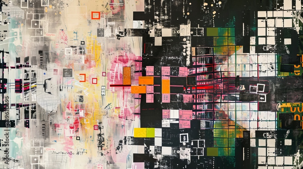 Aufkleber there is a secure method of storing data. there is an art collage.