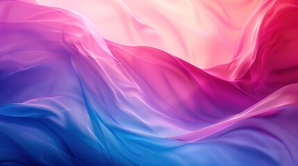 Pink and blue abstract silk