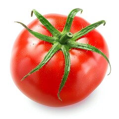 This tomato is a perfect sphere, with smooth, unblemished skin