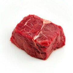 Fototapeta premium a Beef, vibrant with high detail, symmetrically isolated on white background, studio lighting, macro shot, sharp focus, perfectly centered