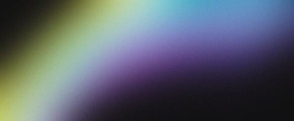 Pastel color gradient background, purple pink turquoise yellow blurred color gradients wide banner design, grainy texture