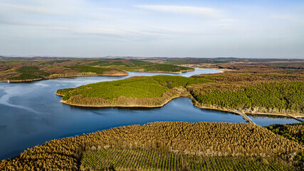 Spring scenery of Jingyuetan National Forest Park in Changchun, China
