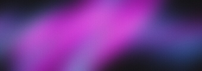 Dark blue purple glowing grainy gradient background black noise texture poster header banner design.Modern horizontal design for mobile app.