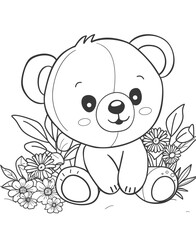 Obraz premium Bear Coloring Pages Perfect for Children
