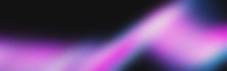 Dark blue purple glowing grainy gradient background black noise texture poster header banner design.Modern horizontal design for mobile app.