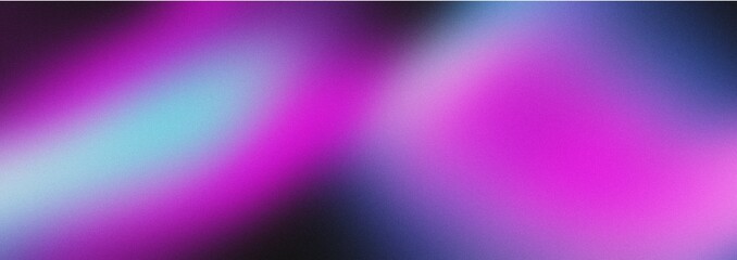 Dark blue purple glowing grainy gradient background black noise texture poster header banner design.Modern horizontal design for mobile app.