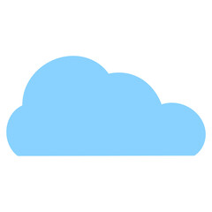 Blue Cloud Cartoon illustration Cloud Isolated Cloud Icon Simple Cloud Weather Element Season Element