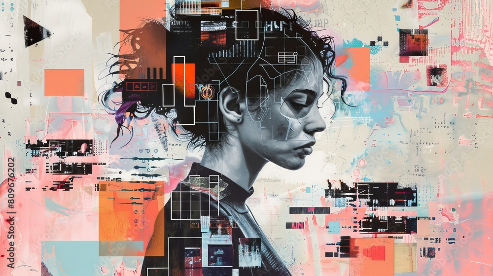 Poster this is a metaphor representing the hacking of personal information on a smartphone and a network. a