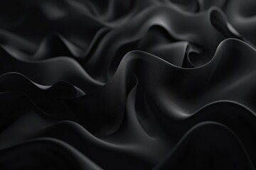 Obraz premium black wavy background. Luxury abstract background
